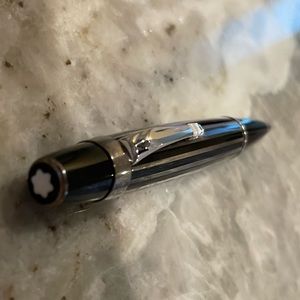 MONTBLANC BOHEME PLATINUM & BLACK STRIPES - BALLPOINT